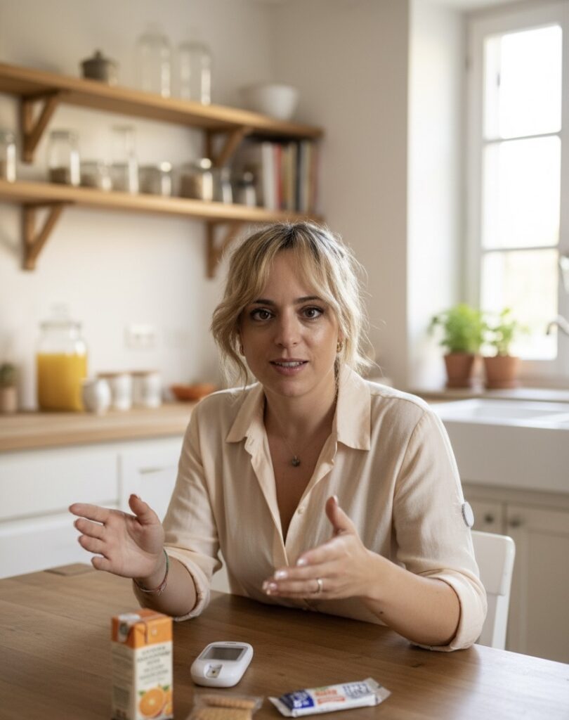 sarai rodriguez lecuna explicando como tratar una hipoglucemia